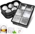 2X Pack Eiswürfel aus Silikon XXL Eiswürfelform Eiswürfelbereiter Ice Cube Tray