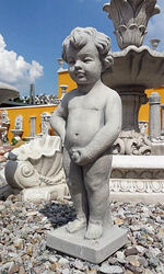 Gartenfigur, Manneken Pis, Teichfiguren 61 cm Steinguss, Menschen, Gartendeko