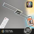 BRILONER Deckenleuchte Frame Smart Home LED 40W Deckenlampe CCT Dimmbar Schwenkb