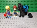 Lego Friends Figur Stephanie,  Pferd schwarz mit Sattel aus 41339 Mias Wohnmobil