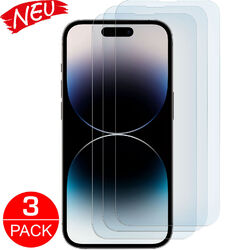 3x Panzerfolie iPhone 14 13 12 11 XS XR Plus PRO MAX MINI Displayschutz Glas 9H