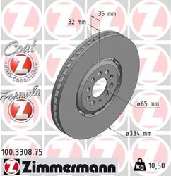 1x ZIMMERMANN Bremsscheibe FORMULA Z COAT Z Vorne rechts für Audi TT VR6 quattro