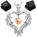 Herz Halskette echt 925er Sterling Silber mit Zirkonia Kristall für Damen Frauen