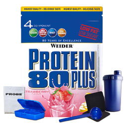 (44,98 EUR/kg) Weider Protein 80 Plus 500g Beutel Eiweiss Amino BCAA + Bonus