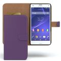 Tasche für Sony Xperia Z3 Compact Flip Case Schutz Hülle Cover Lila