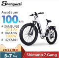 E-Bike 26 Zoll 25km/h Elektrofahrrad 1000W Damen eBike Pedelec E-City Bike Moped
