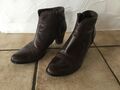 Maripe Damenschuhe Stiefelette Leder dunkelbraun Gr 37 mittlerer Absatz