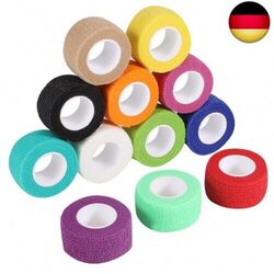 12 Rollen Selbstklebender Verband, 2,5cmx4,5m Selbsthaftende Bandage Elastische