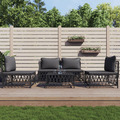 Garten Lounge Set Mit Kissen Gartenmöbel Sofa Sitzgruppe 5-Tlg. Stahl Vidaxl