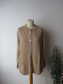 Freya Damen Strickjacke Gr. 46 beige Stehkragen 2 Taschen NEU