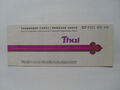 Altes Flugticket THAI AIRWAYS, 1978/79 Dacca - Delhi, gebraucht.