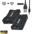 Scart zu auf HDMI Adapter Konverter Wandler AV HDMI Scaler Converter 1080P HD TV