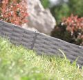 Rasenkante Gartenpalisade Beeteinfassung Beetumrandung 3,9m Rattan-Optik 3xFarbe