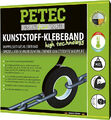 Kunststoffklebeband (Schwarz) / Doppelseitig / 10m x 19mm - PETEC