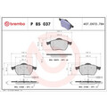 1x ORIGINAL® Brembo P 85 037X Bremsbelagsatz, Scheibenbremse Vorne, inkl.