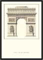 Architektur Paris Poster Kunstdruck Bild im Rahmen Arc de Triomphe 84,1x59,4cm