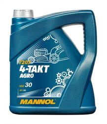 Motoröl Mannol 4-Takt Agro 30W Rasenmäheröl Maschinenöl API SG JASO MA/MA2 4L