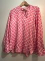 Eterna! Bluse mit Langarm, Viskose, Gr. 36, pink, weiß