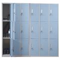 Schließfach Preston T829, Schließfachschrank Wertfachschrank, 18 Fächer blau