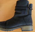 Rieker Damenstiefel Antistress schwarz Gr. 39 neu mit Zierreisverschluss außen