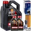 BOSCH ÖLFILTER F026407123+MOTUL 5W30 passend für BMW X3 F25 X5 F15 5er F10 F11