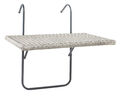 Balkontisch Rattan - 60x40 cm - Metall Klapptisch Balkon Hänge Tisch klappbar