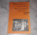 As You Like It/Wie es euch gefällt William Shakespeare Reclam 7734 Engl./Deutsch