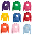 Langarm Sweat Gruppenkostüm Paarkostüm Kostüm für M&M Fans Karneval Sweatshirt