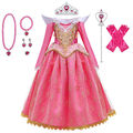 DE Aurora Sleeping Beauty Prinzessin Kleid Mädchen Cosplay Kostüm Fancy Karneval