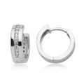 Creolen 925 Sterling Silber Zirkonia Ohrringe Ohrschmuck Damen Schmuck  