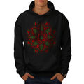 Wellcoda Mandala Baum Weihnachten Herren Hoodie