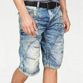 Cipo & Baxx TRENTON Herren kurze Jeans Shorts capri Denim Blau C-0090 alle Gr.