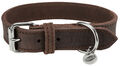 TRIXIE Rustic Fettleder Halsband 34-40 cm/25 mm dunkelbraun Echtleder genäht 