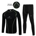 Mens Compression Winter Thermal Base Layer Under Full Suit Tights Shirt Pant