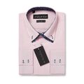 HERREN SHIRT SMART FREIZEIT FORMELL ROSA BLUMENMUSTER DOPPELKRAGEN LANGARM