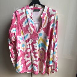 Bluse, Pink gemustert, EG