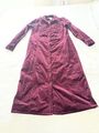 Schönes Vintage Orvis kastanienbraun rote Kordel Maxi-Shirt Kleid Größe M UK 14 70er Look