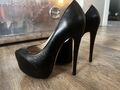 High Heels Gr. 36 Pumps Table Dance Schwarz Plateau