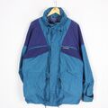 BERGHAUS GENESIS Gore-Tex Herren Jacke Größe L Blau Kapuze Reißverschluss s9912