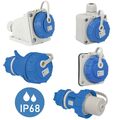 Stecker Kupplung Einbausteckdose Wandsteckdose IP68 Druck Wasserdicht Schuko