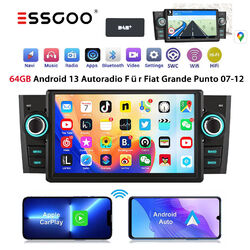 DAB+ Autoradio 64GB Für Fiat Grande Punto Linea 2007-2012 Android 13 CarPlay GPS