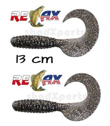 2  Relax Twister  13 cm Xtra Fat Grub 5,5" Hecht Zander Huchen Meeresangeln