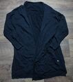 Cardigan Strickjacke schwarz Gr. 46 gerippt