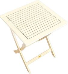 Klapptisch Catar 60x60 cm weiß Tisch Gartentisch Holztisch Balkontisch