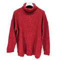 Primark Damen Pullover Strickpullover Sweater mit Rollkragen Rot in Gr. L