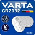 10 x VARTA CR 2032 Lithium Knopfzelle 3V Industriezelle NEU * MHD bis 2032 *