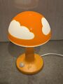 Ikea Skojig orange Pilz Wolke Nachttischlampe Retro Kunststoff funktionstüchtig