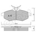 1x ORIGINAL® Cifam 822-328-0 Bremsbelagsatz, Scheibenbremse Vorne, exkl.