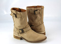 Marc o Polo Gr.37,5 Uk.4,5 Damen Stiefel Stiefeletten Boots Leder Beige TOP 61 G