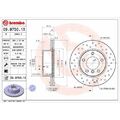 2x Bremsscheibe BREMBO 09.9750.1X passend für BMW